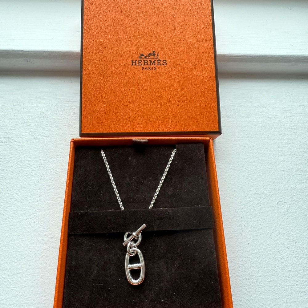 Hermes Chaîne D’Ancre Pendant Silver Necklace